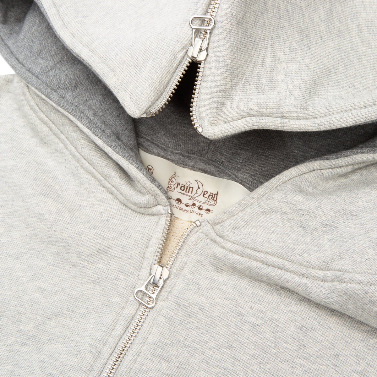 Brain Dead Zip Hoodie (Heather Grey)