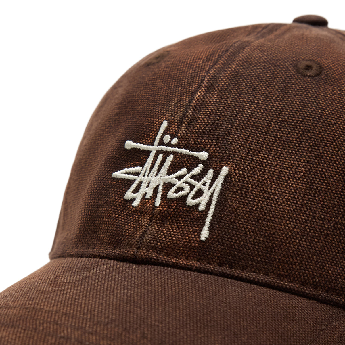 Stussy Lp Washed Basic Canvas Cap (Brown)