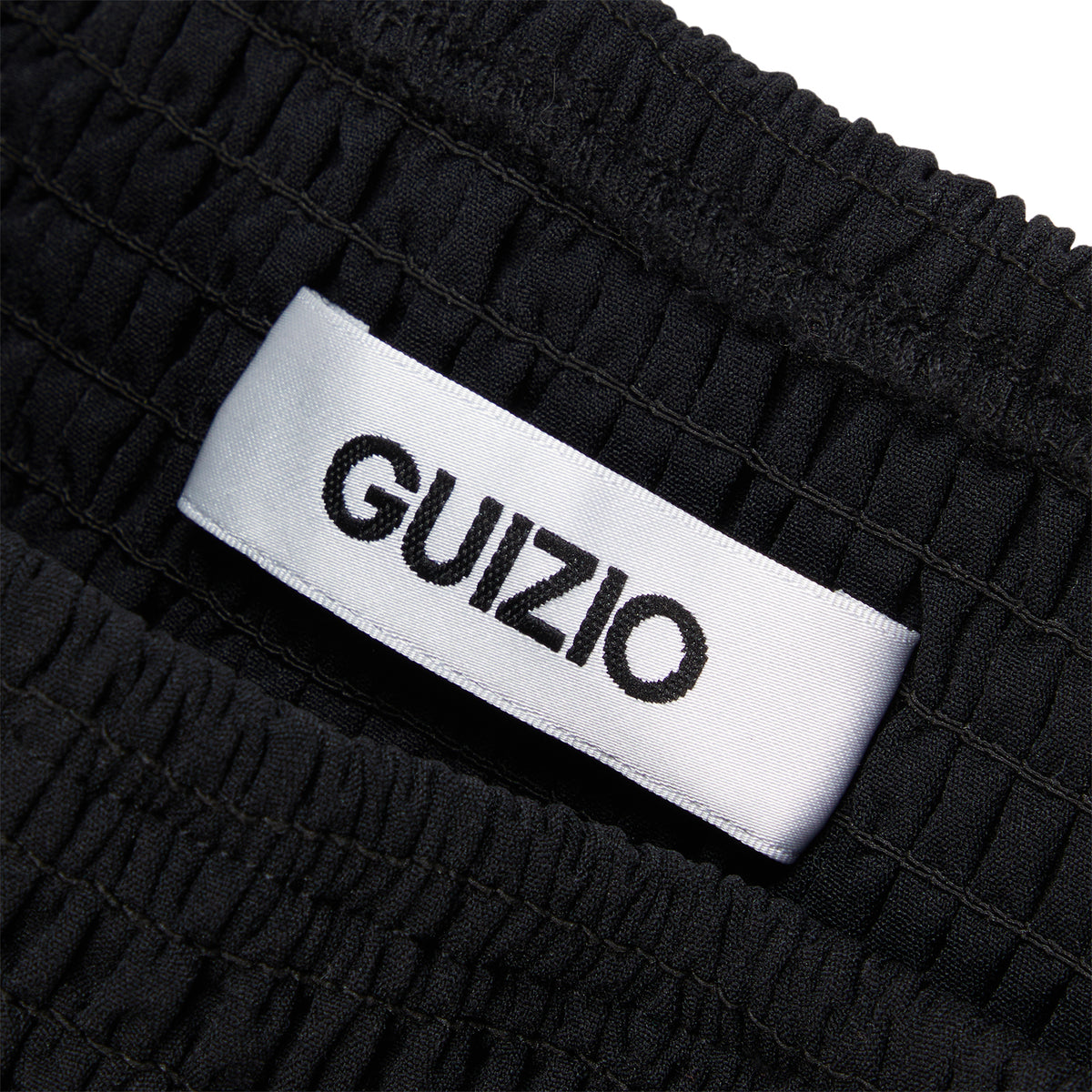 Danielle Guizio Constance Smocked Skirt (Black)