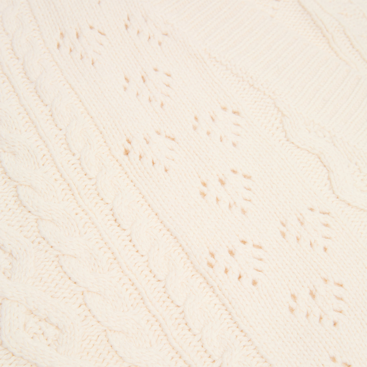 Danielle Guizio Noah Cable Crop Cardigan (Snow white)