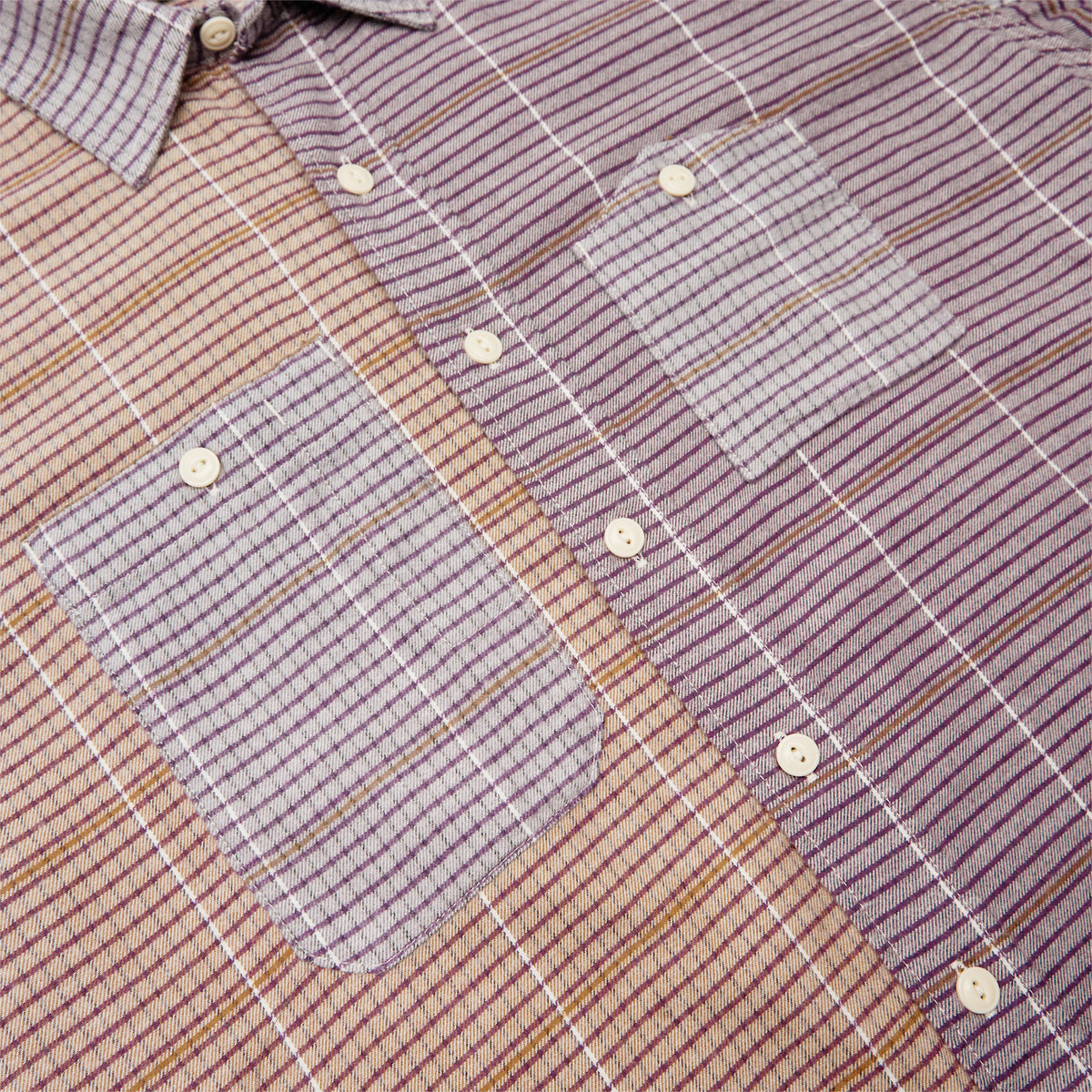 Engineered Garments Work Shirt (Multi Color Cotton Color Block Check)
