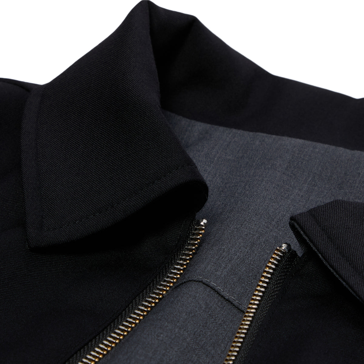 Grand Collection Reversible Wool Overshirt (Charcoal/Black)