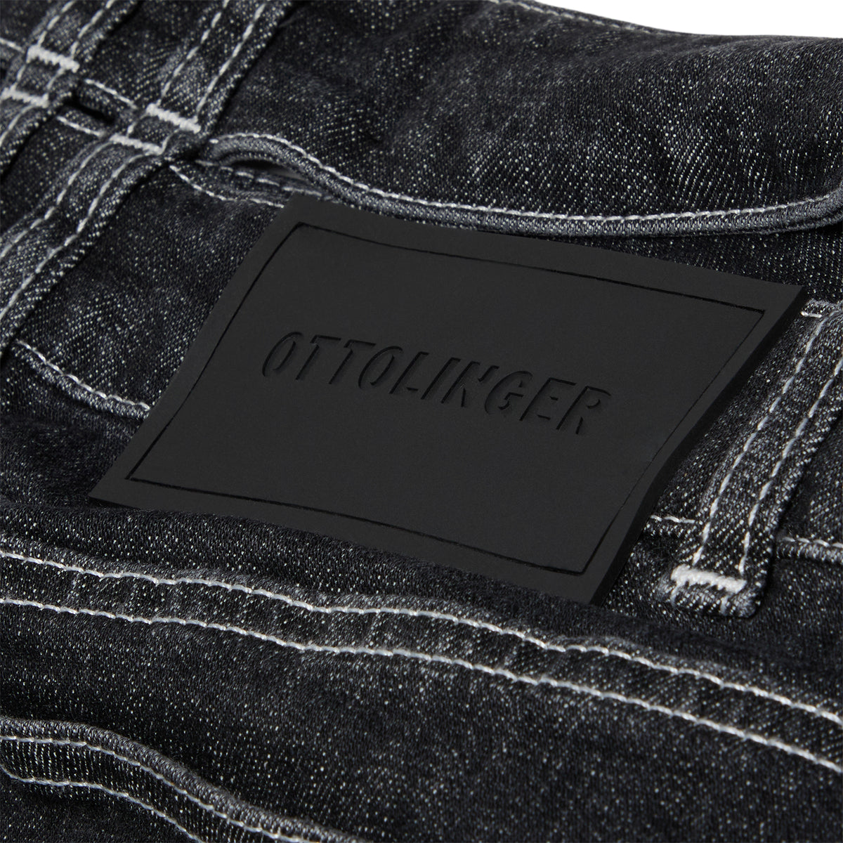 Ottolinger Signature Wrap Denim Skirt (Black wash)
