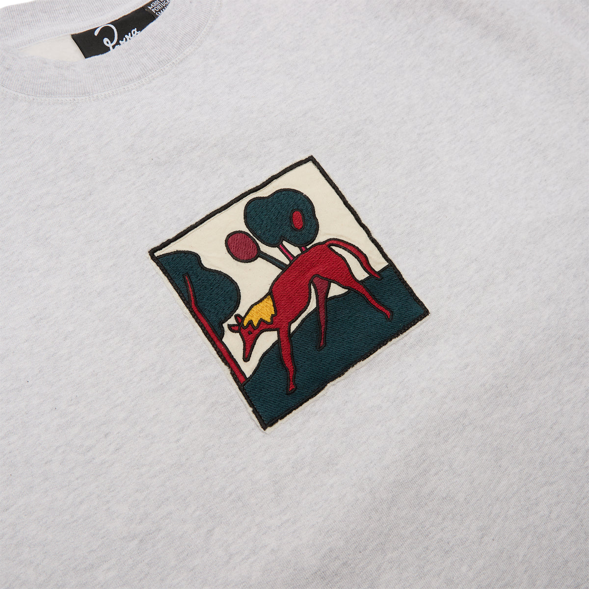 By Parra Long Lost Leg Crew Neck Sweatshirt (Heather Grey)