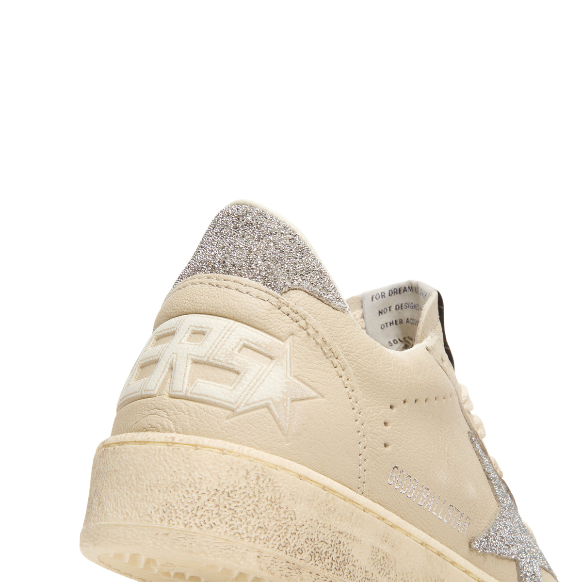 Golden Goose Ballstar Nappa Upper Toe And Spur (Cream/Crystal)