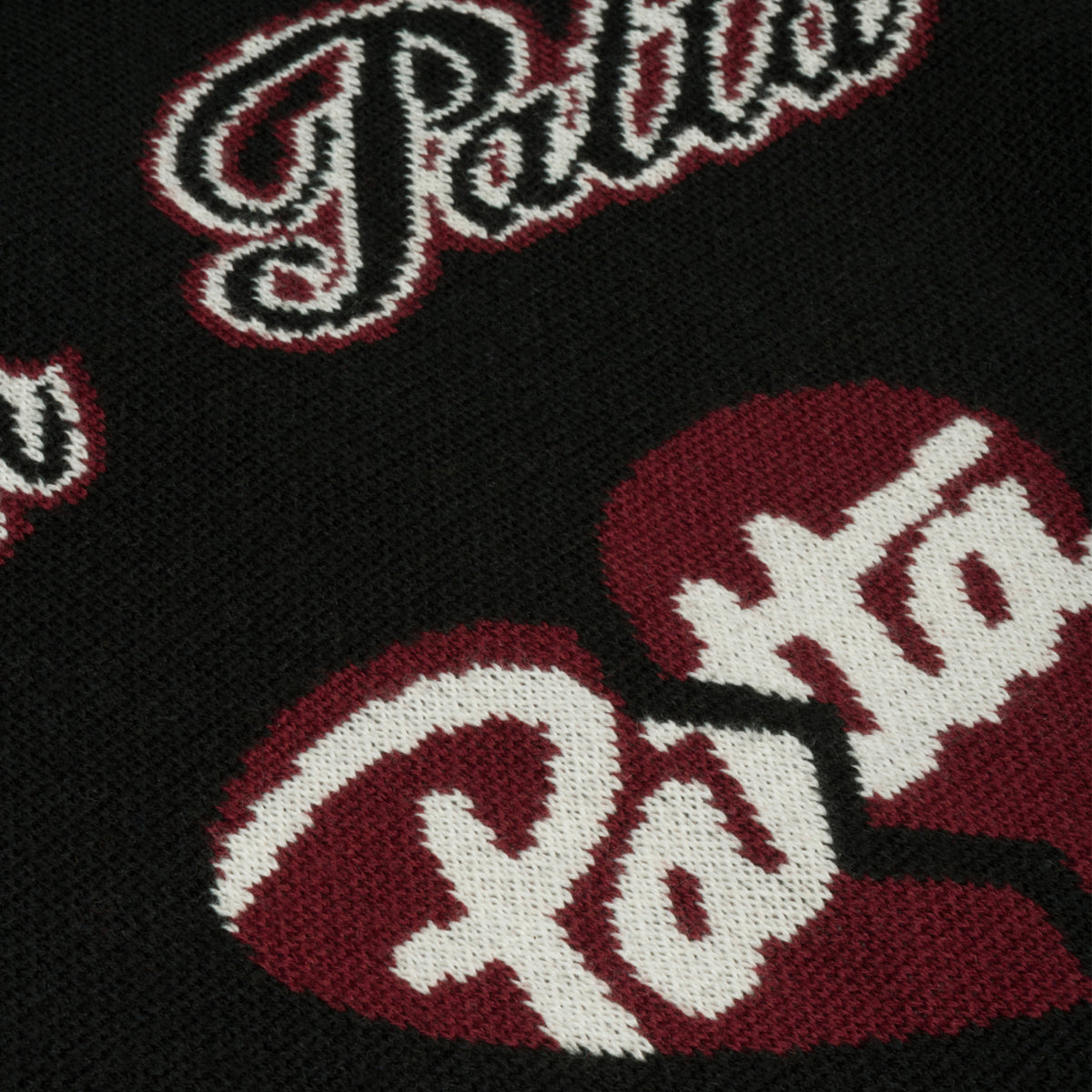 Patta Lucky 13 Varsity Knitted Cardigan (Black)