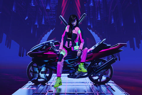 Nike x AMBUSH Motorcycle Jacket (Magic Flamingo/Black/Active Fuchsia)