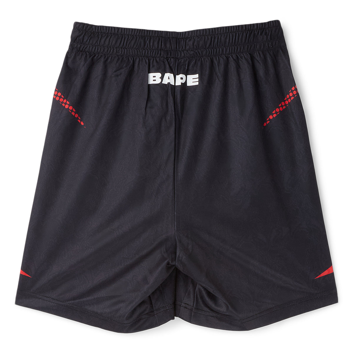 A Bathing Ape Ape Flame Monogram Jacquard Relaxed Fit Football Shorts M (Black)