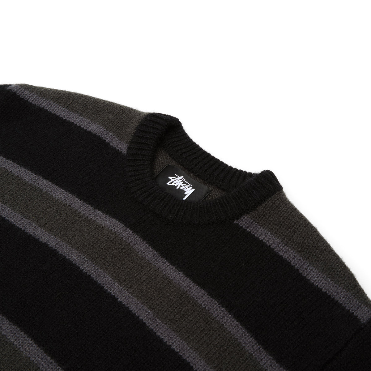 Stussy Striped Wool Sweater (Black)