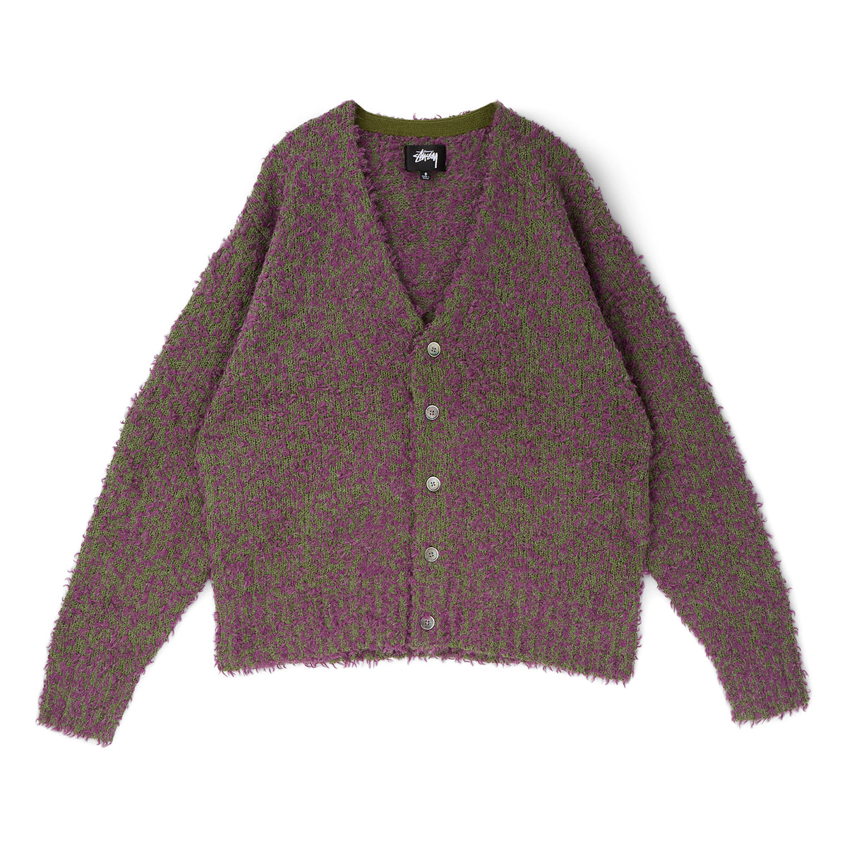 Stussy Textured Cardigan (Purple/Green)