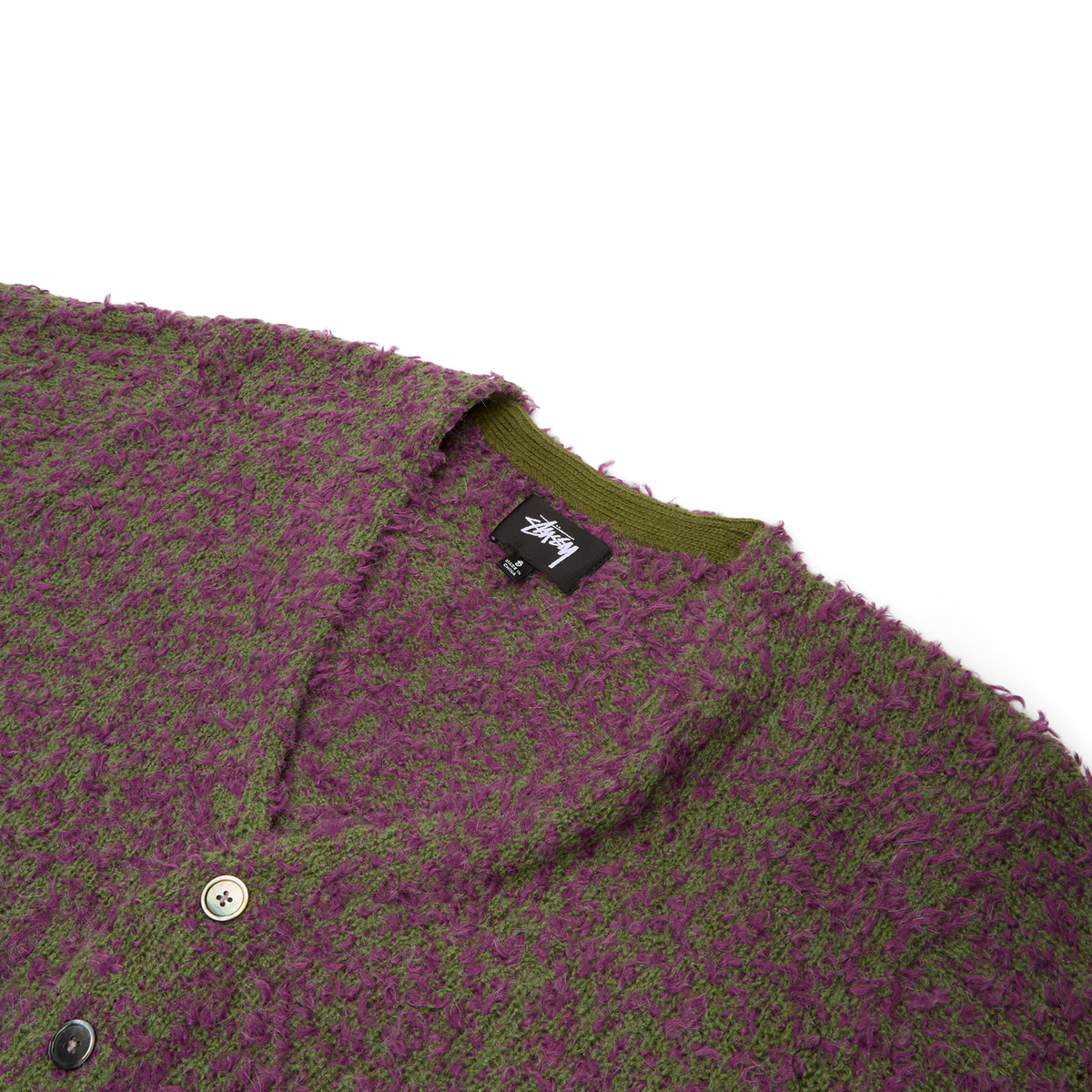 Stussy Textured Cardigan (Purple/Green)