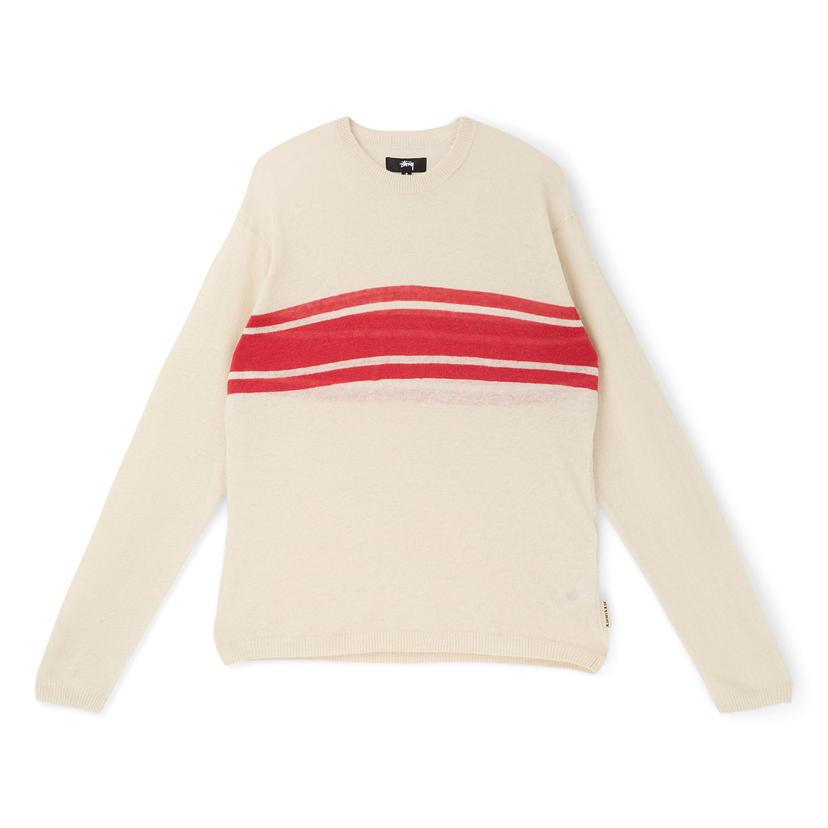 Stussy Striped Long Sleeve Sweater (Bone)