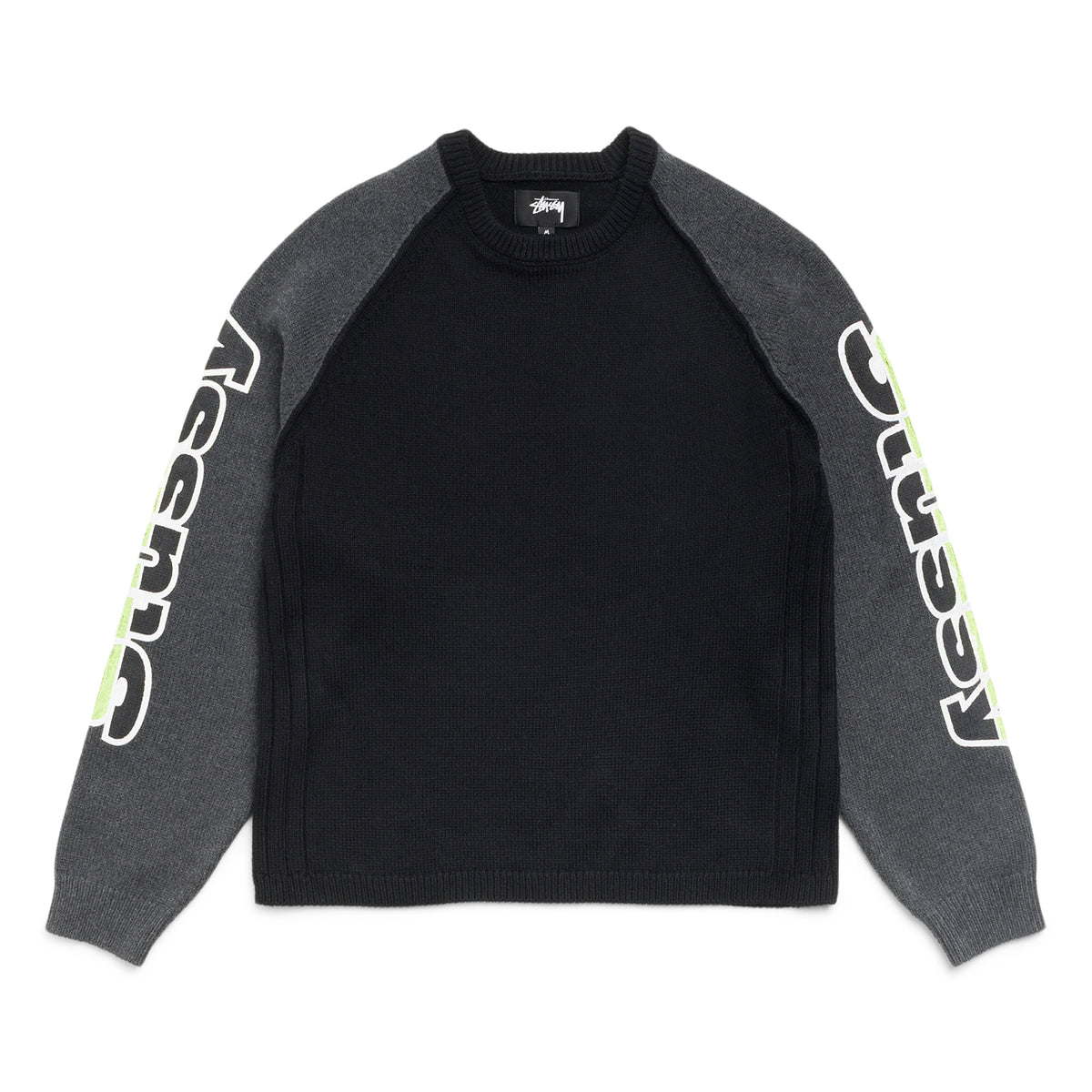 Stussy Two Tone Raglan Sweater (Black)