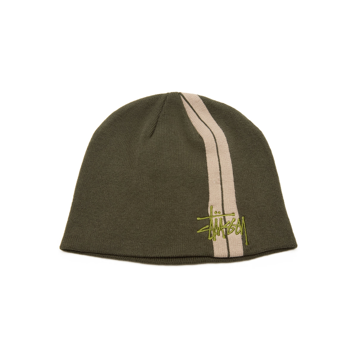 Stussy Double Stripe Skullcap (Olive)