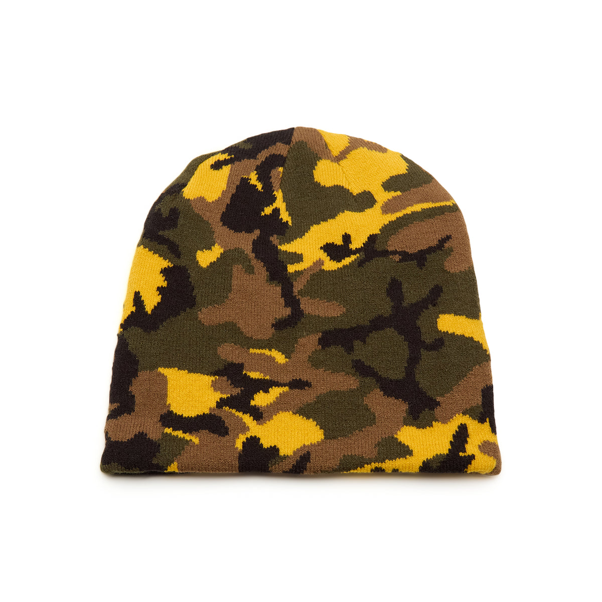 Stussy Basic Jacquard Skullcap (Yellow Camo)
