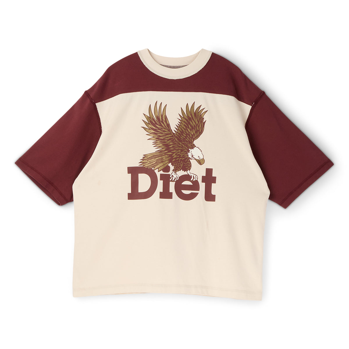 Diet Starts Monday Eagle Yoke Tee (Maroon/Antique White)