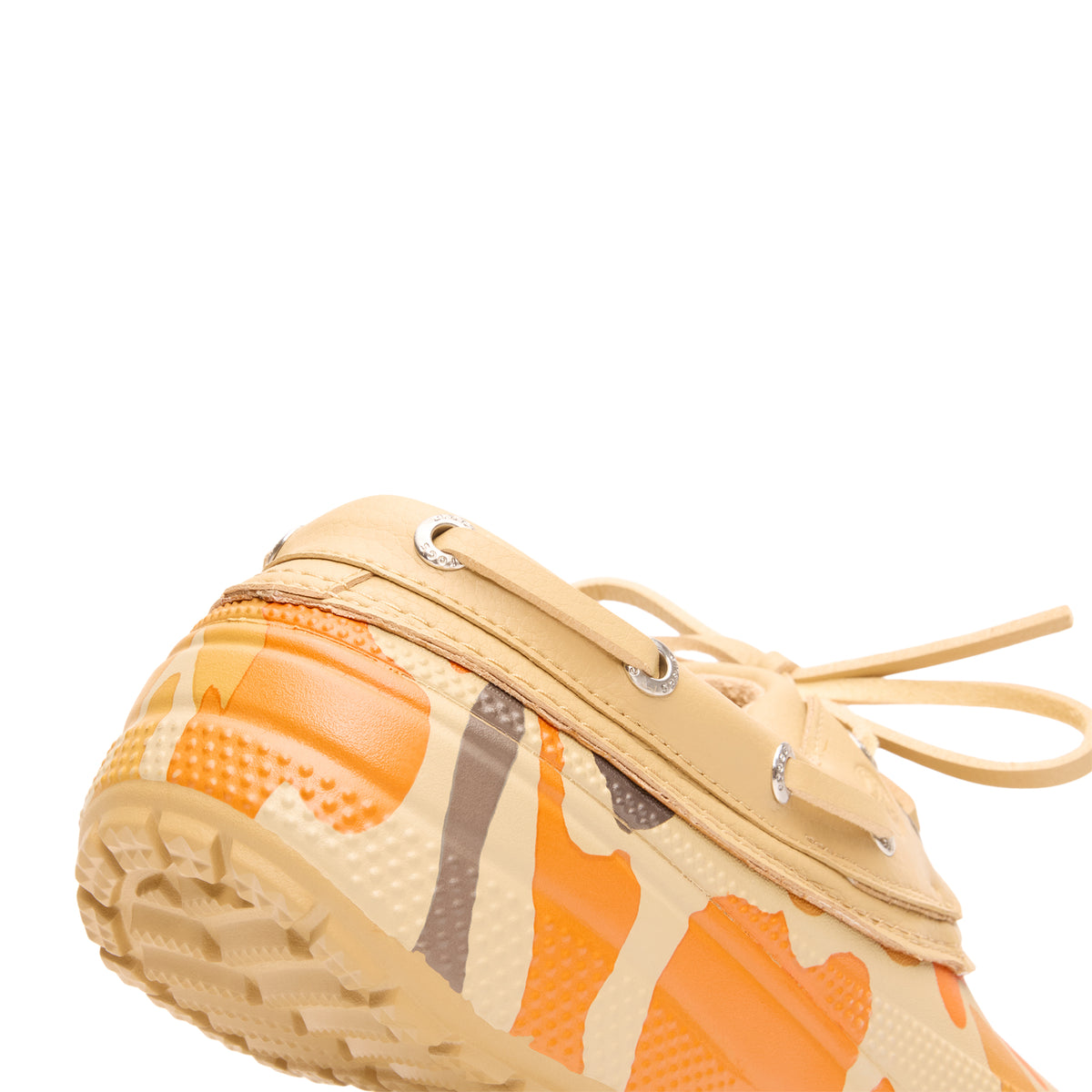 Crocs Classic Duck Camo Boat Shoe  (Tan/Shocking Orange)
