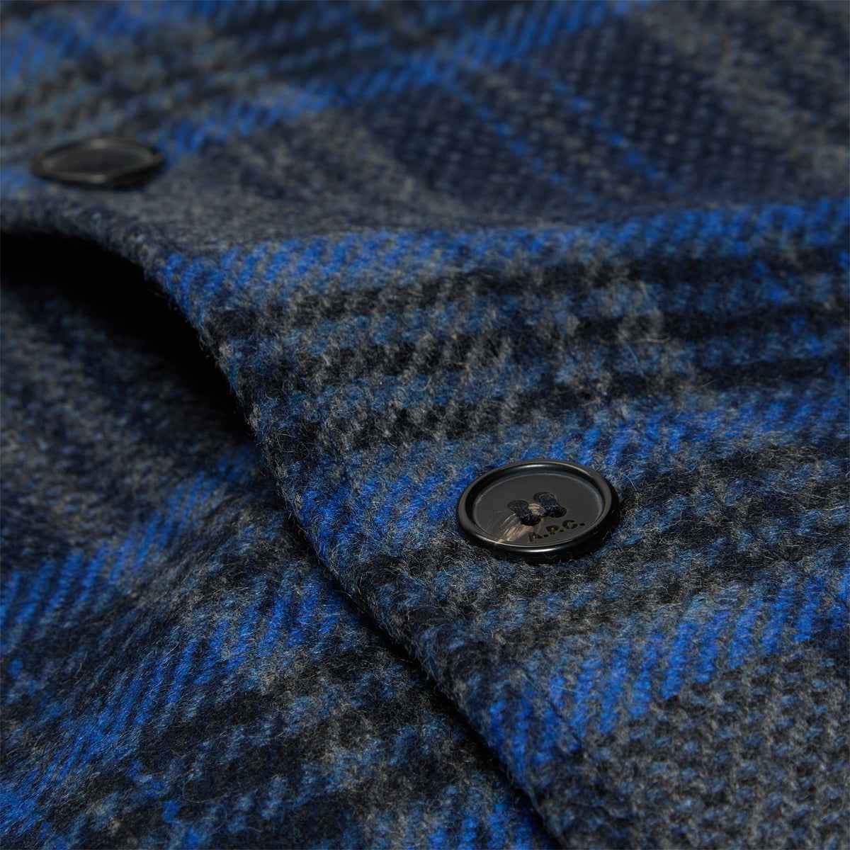 A.P.C. Bobby Overshirt (Blue/Heather grey)