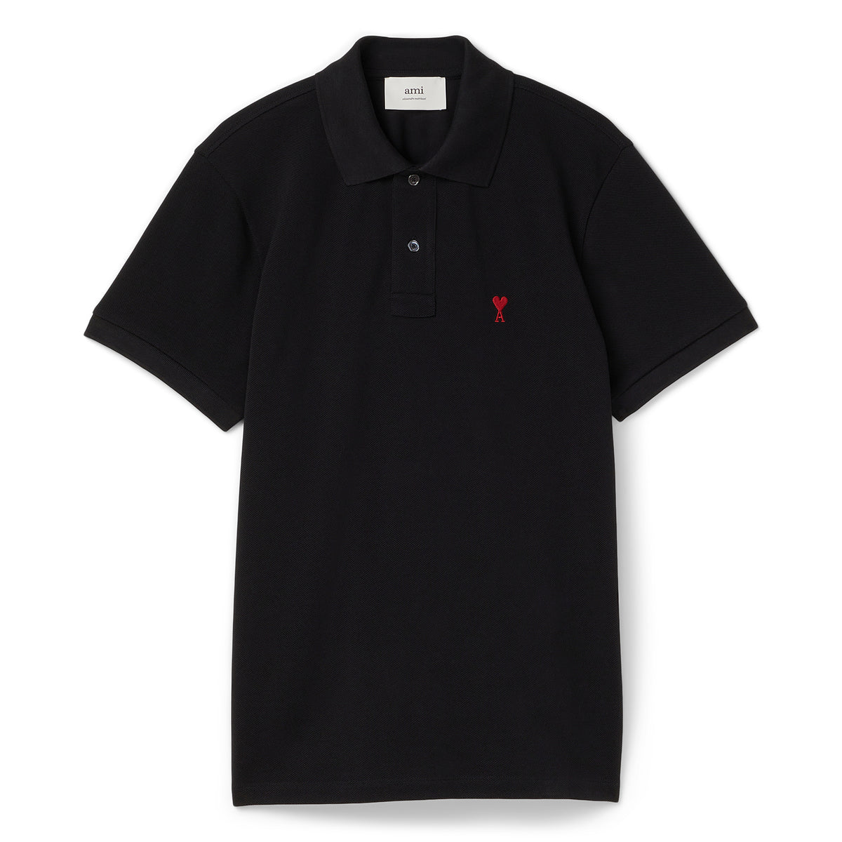 AMI Paris ADC Polo Shirt (Black)