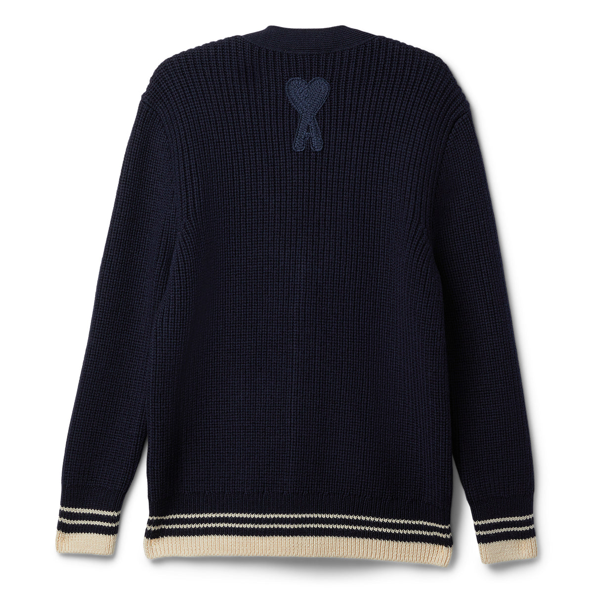 AMI Paris Ribbed Cardigan (Navy blue)