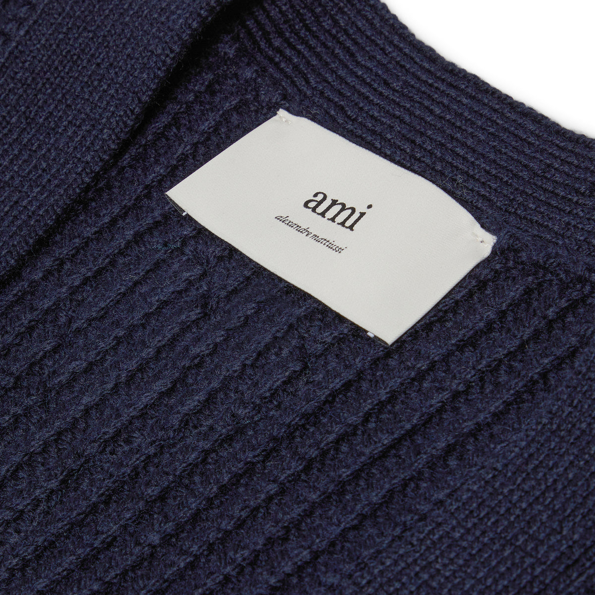 AMI Paris Ribbed Cardigan (Navy blue)