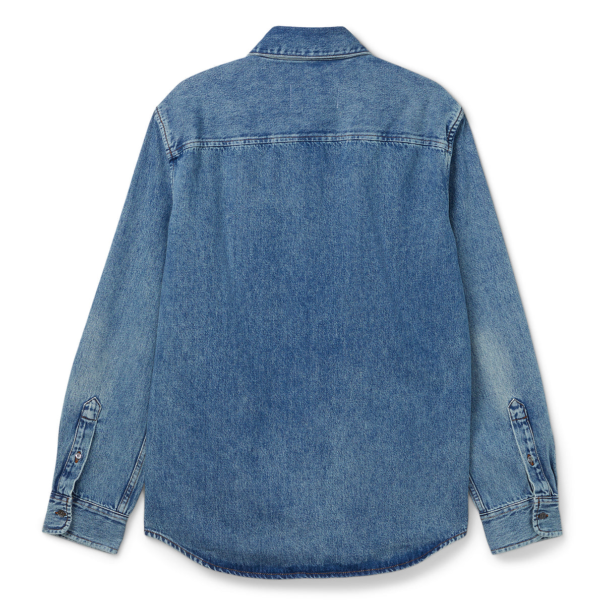 AMI Paris ADC Cotton Button-Down Shirt (Blue)