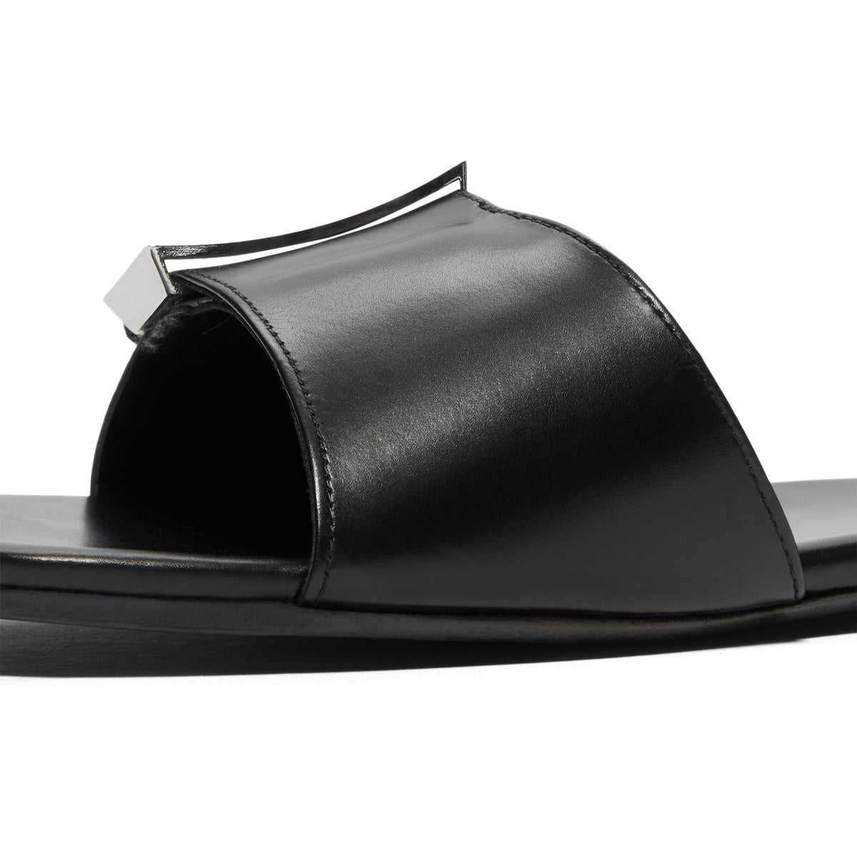 Jude Floor Flat (Black Leather)