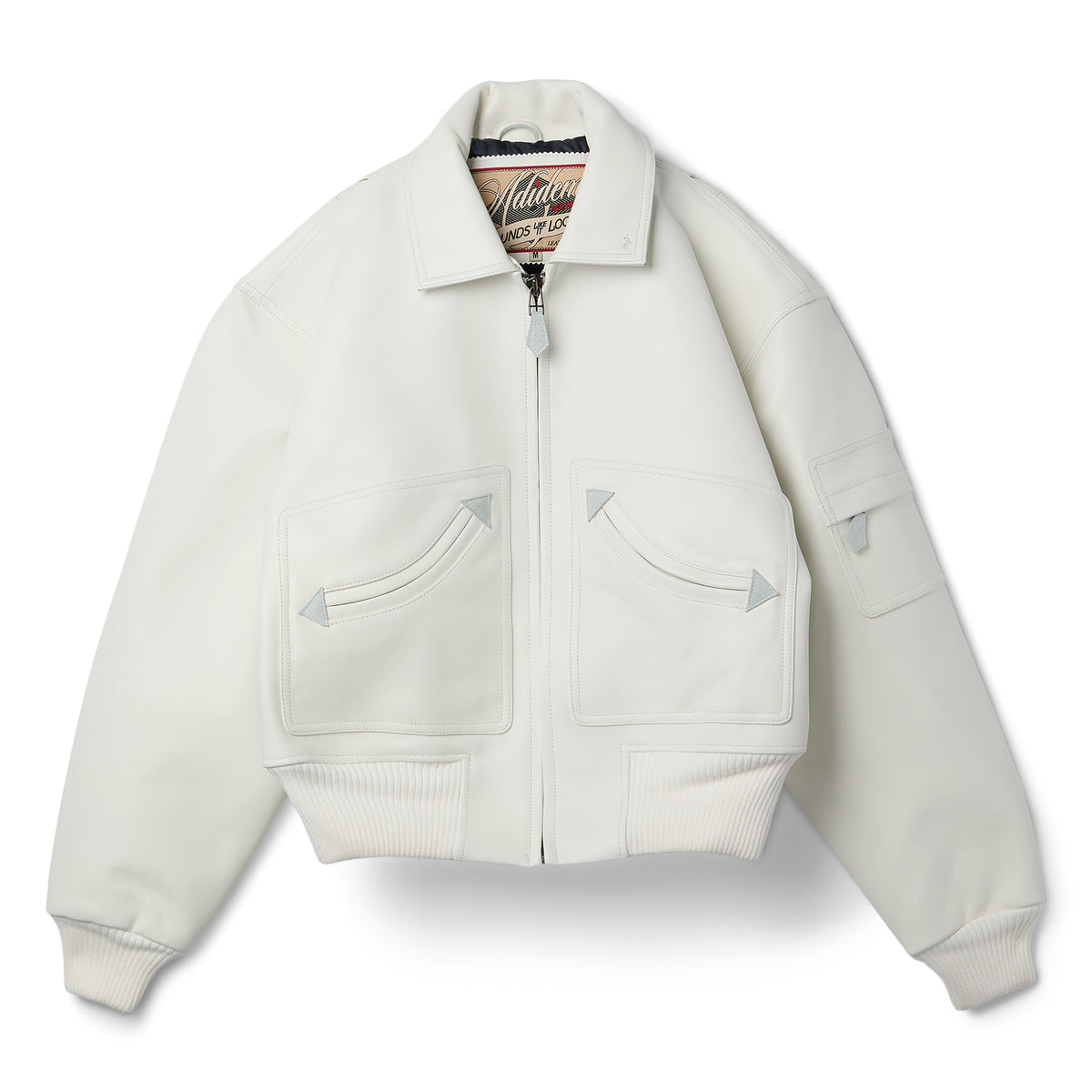 Adidem Asterisks Lambskin Jacket (White)