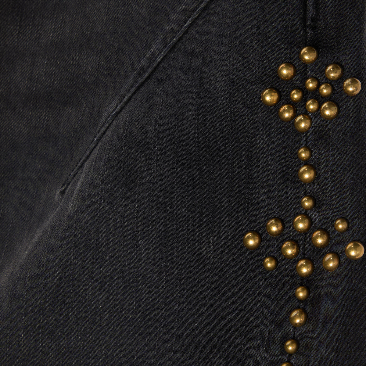 Adidem Asterisks Studded Denim Shorts (Black)