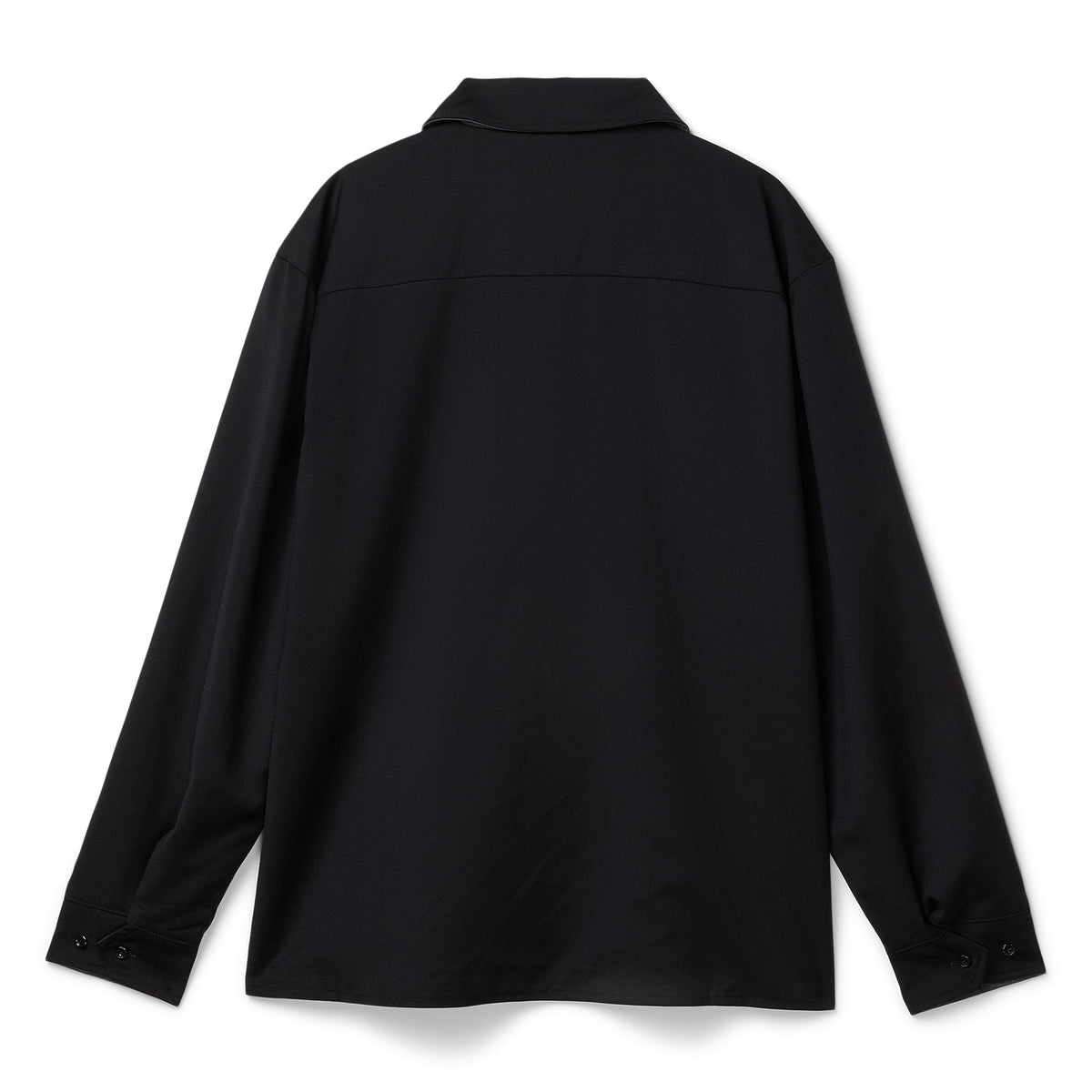 Grand Collection Reversible Wool Overshirt (Charcoal/Black)
