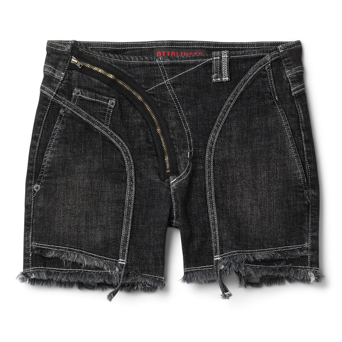 Ottolinger Open Back Jeans Hotpants (Black wash)