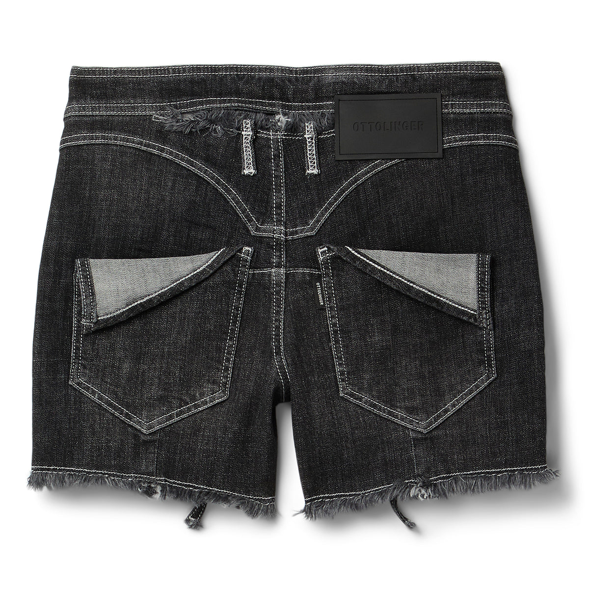 Ottolinger Open Back Jeans Hotpants (Black wash)