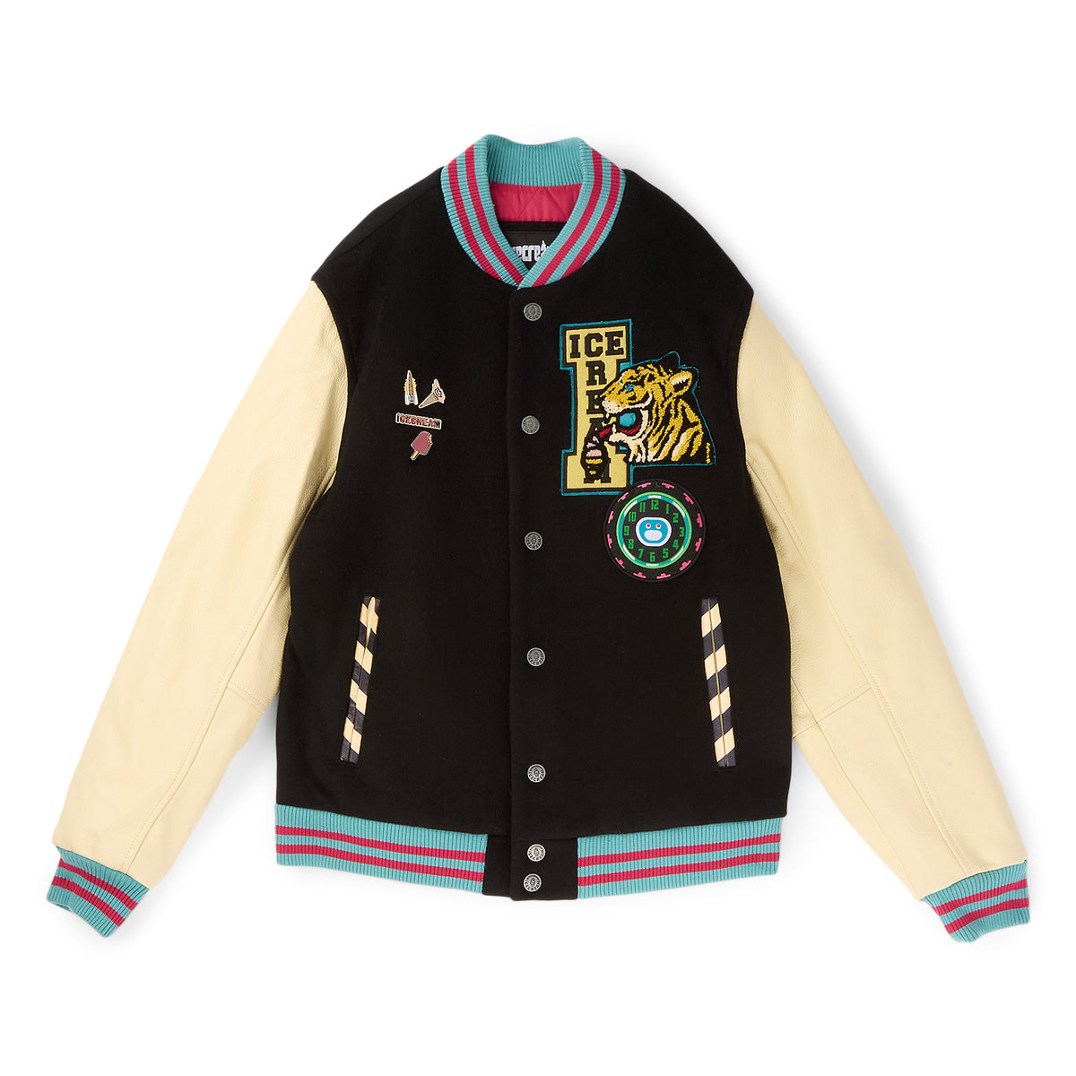 Ice Cream Dipped Varsity Jacket (Black)