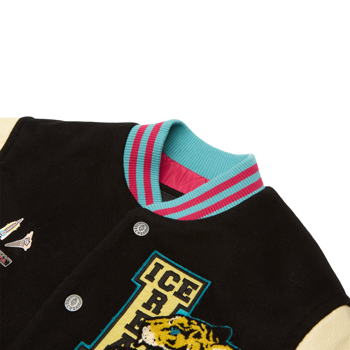Ice Cream Dipped Varsity Jacket (Black)