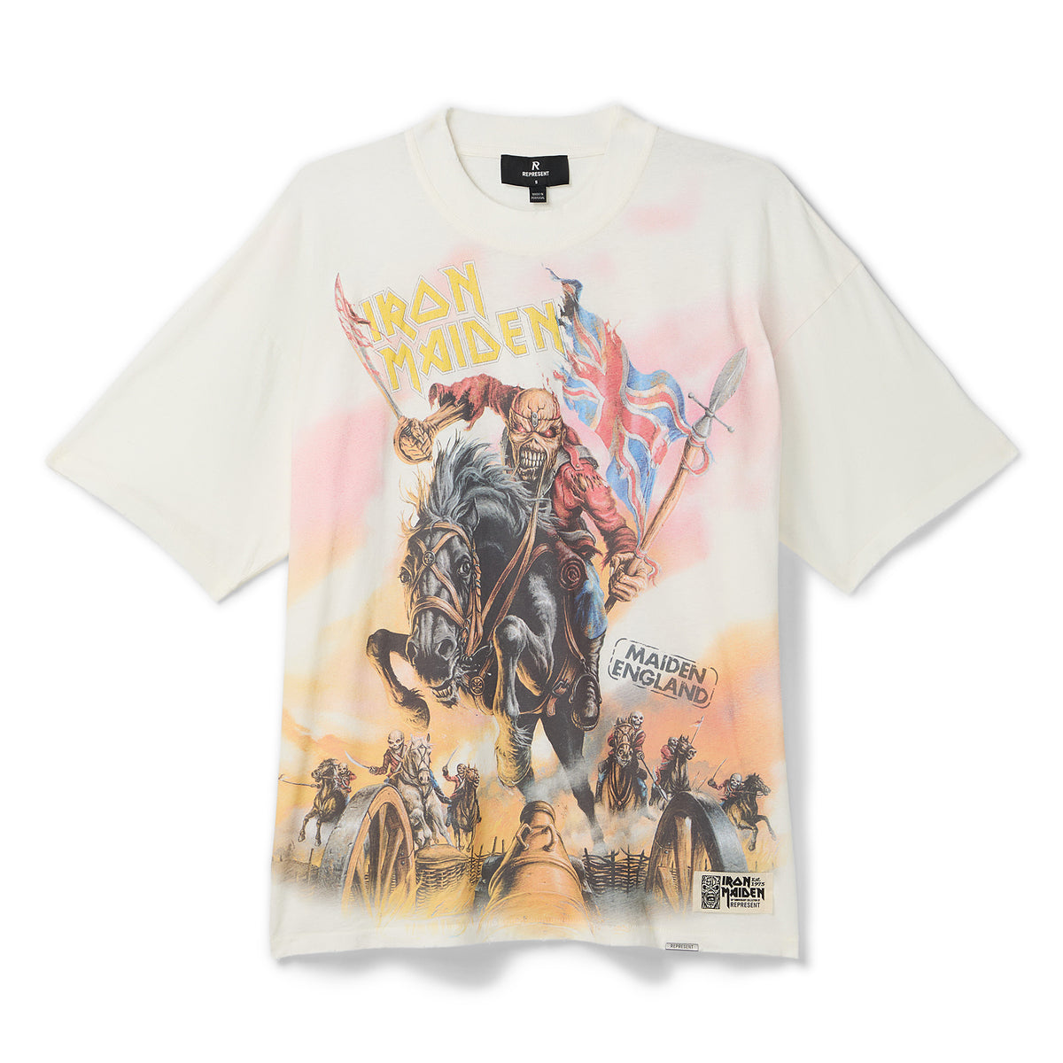 REPRESENT x Iron Maiden Steed T-Shirt (Flat white)