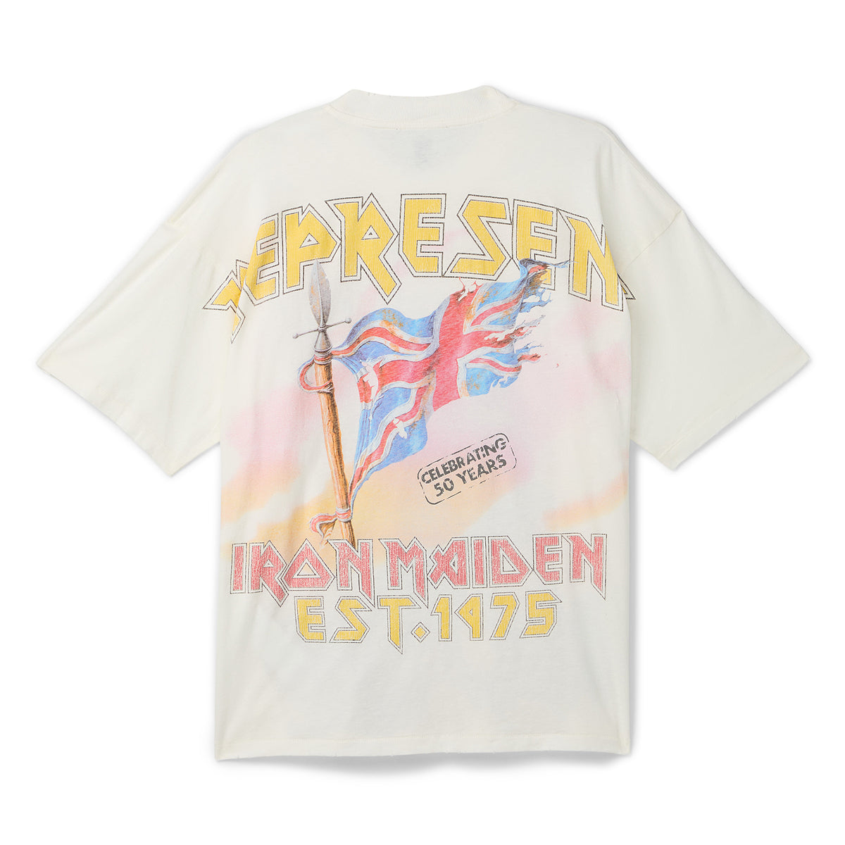 REPRESENT x Iron Maiden Steed T-Shirt (Flat white)