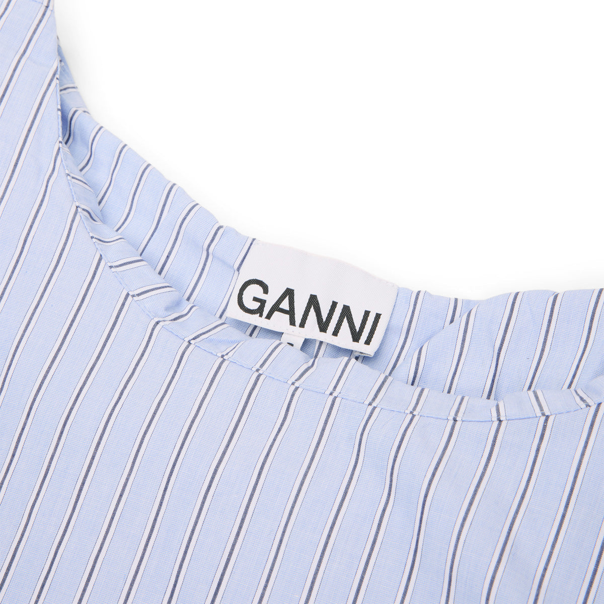 GANNI Stripe Mini Circle Skirt (Lavender Lustre)