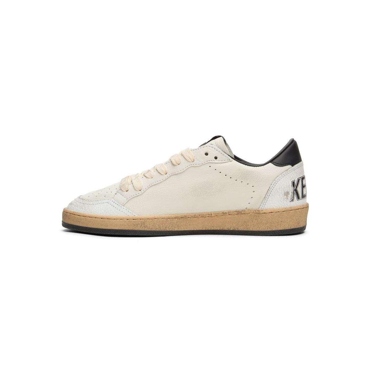 Golden Goose Ballstar Nappa Upper Leather Star And Heel Crack Toe And Spur (White/Black)