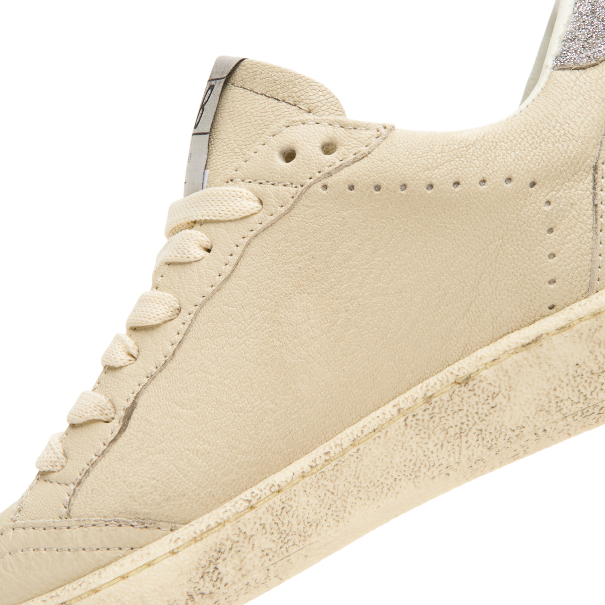 Golden Goose Ballstar Nappa Upper Toe And Spur (Cream/Crystal)