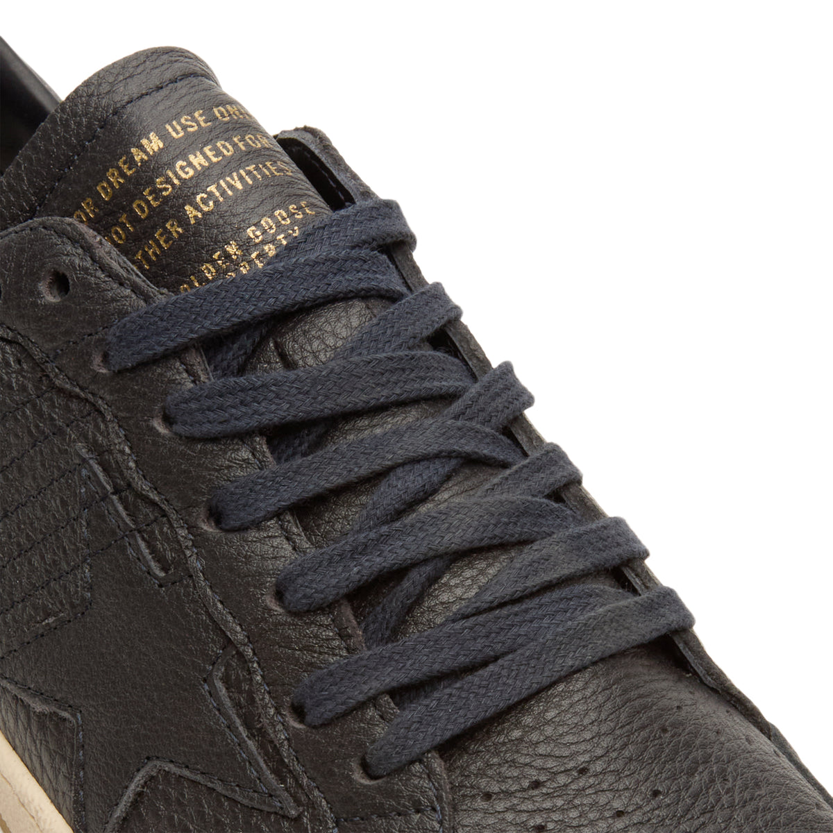 Golden Goose Ballstar Leather Upper Star Toe Spur (Navy)