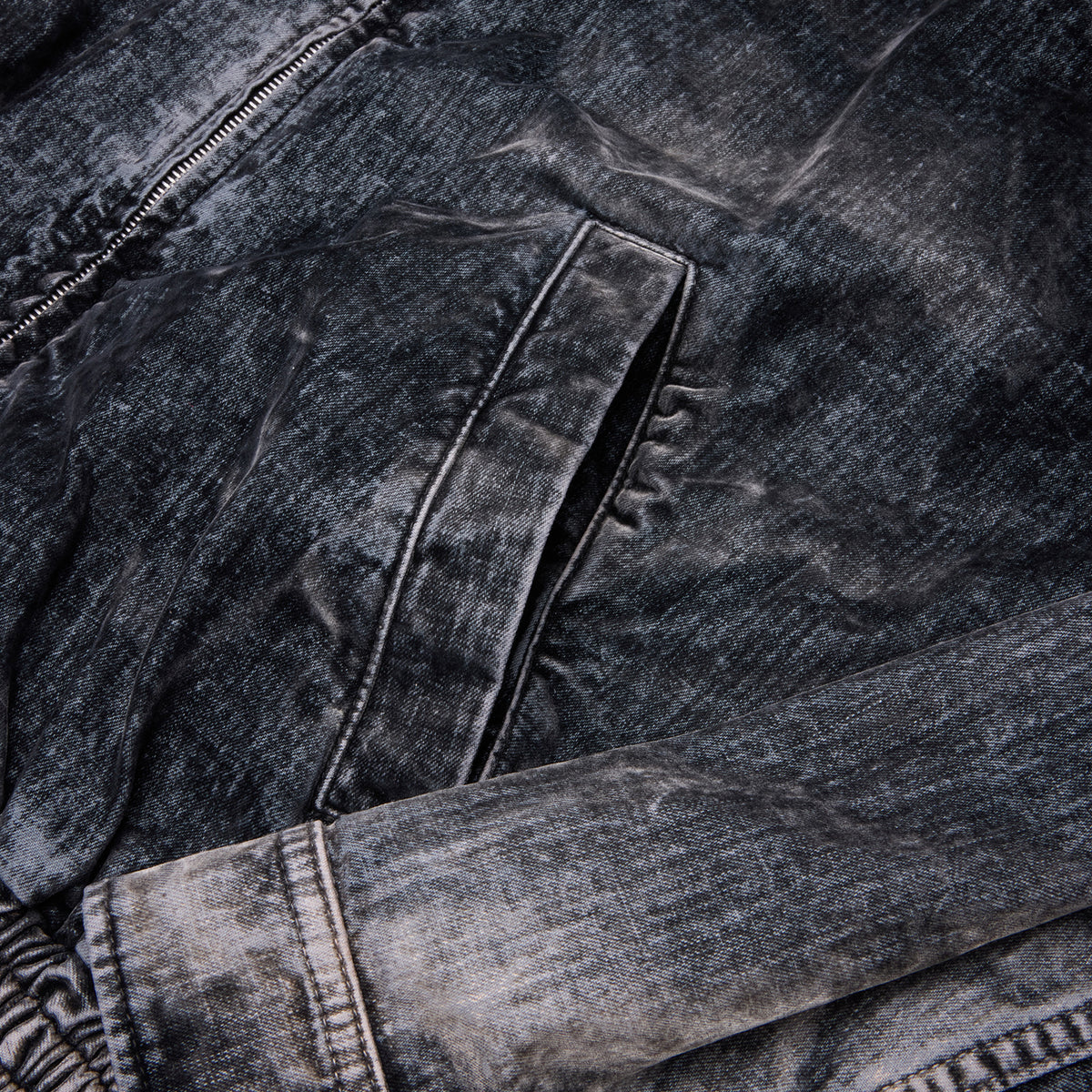 MARNI Flocked Denim Bomber Jacket (Black)