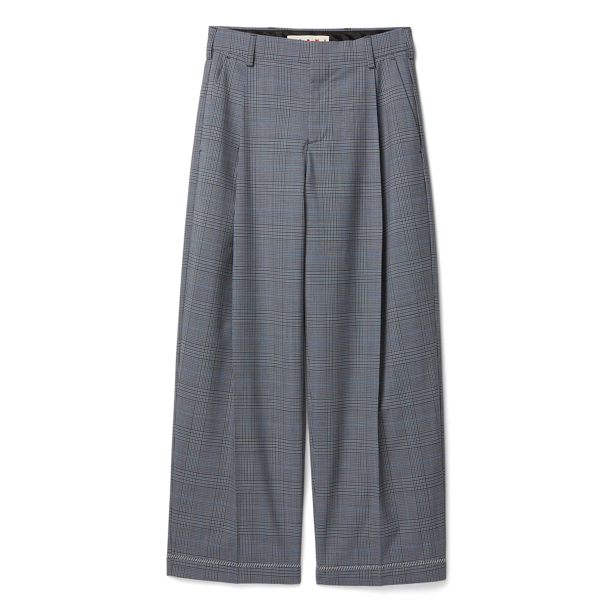 MARNI Prince of Wales Wool Check Trousers (Truffle)