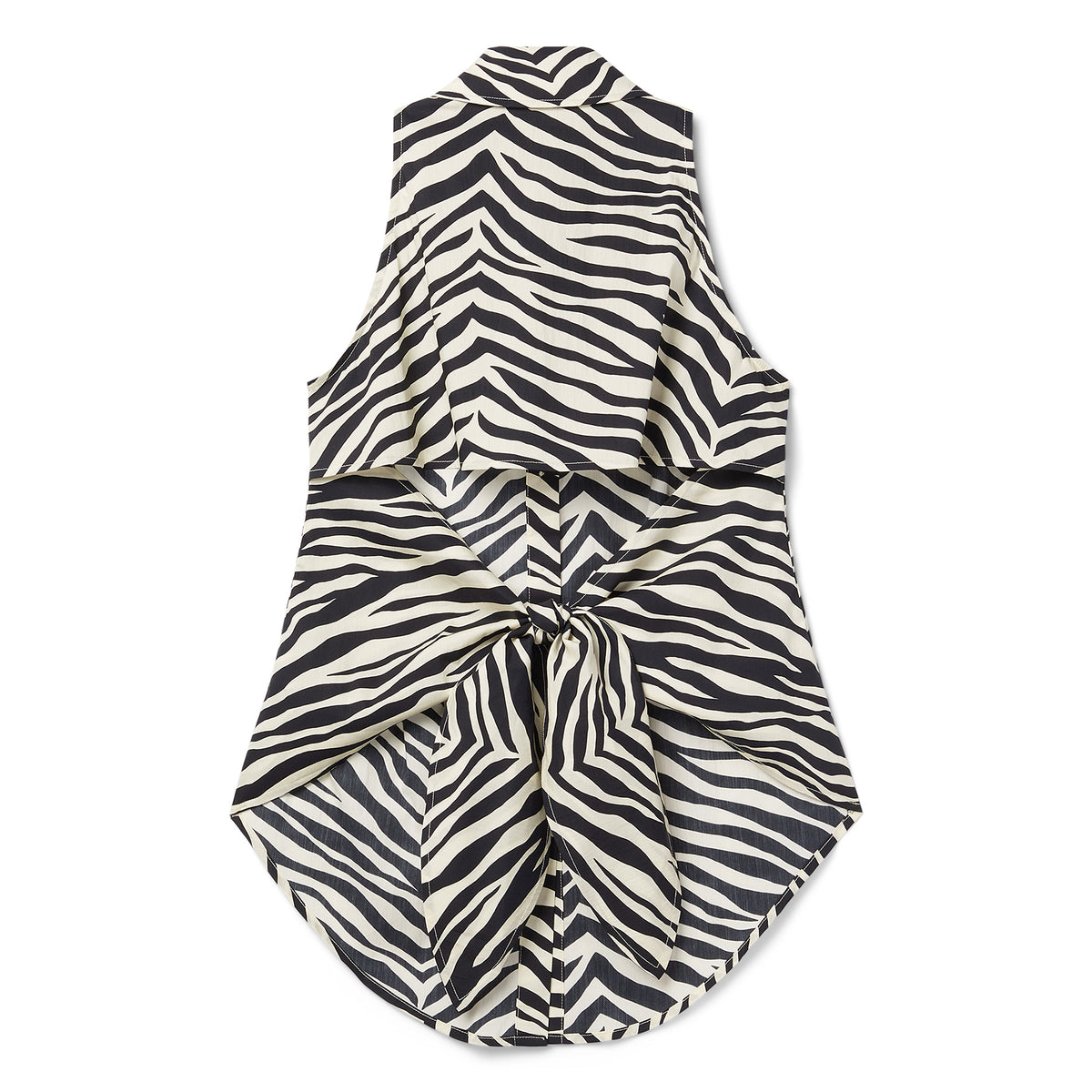 Simon Miller Loch Sleeveless Poplin Button Up (Zebra print)