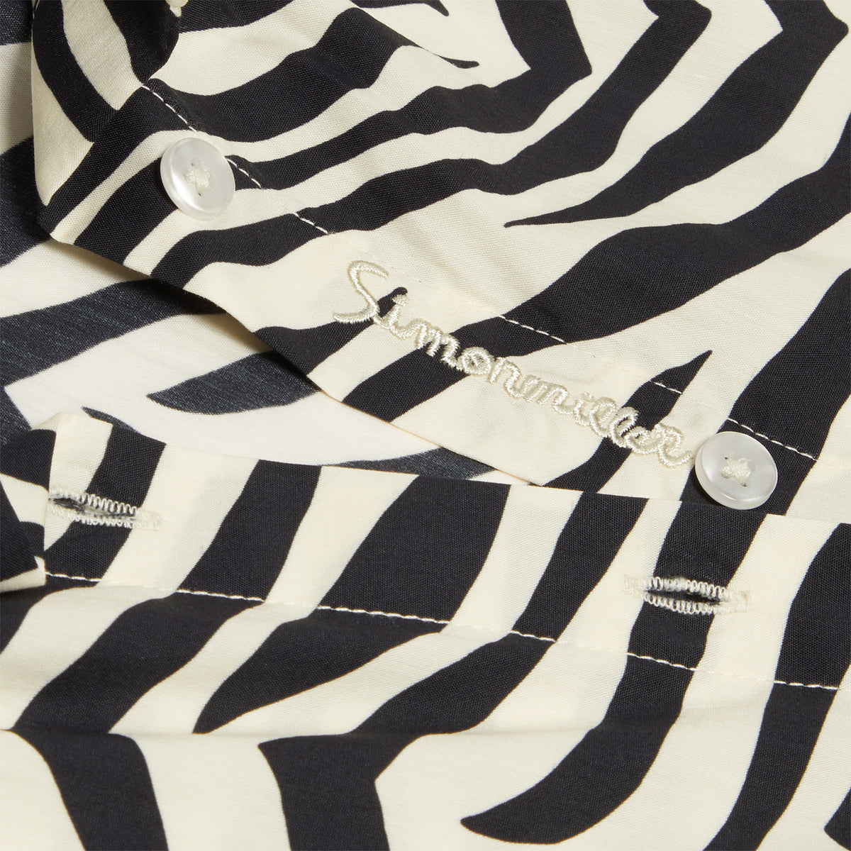 Simon Miller Loch Sleeveless Poplin Button Up (Zebra print)