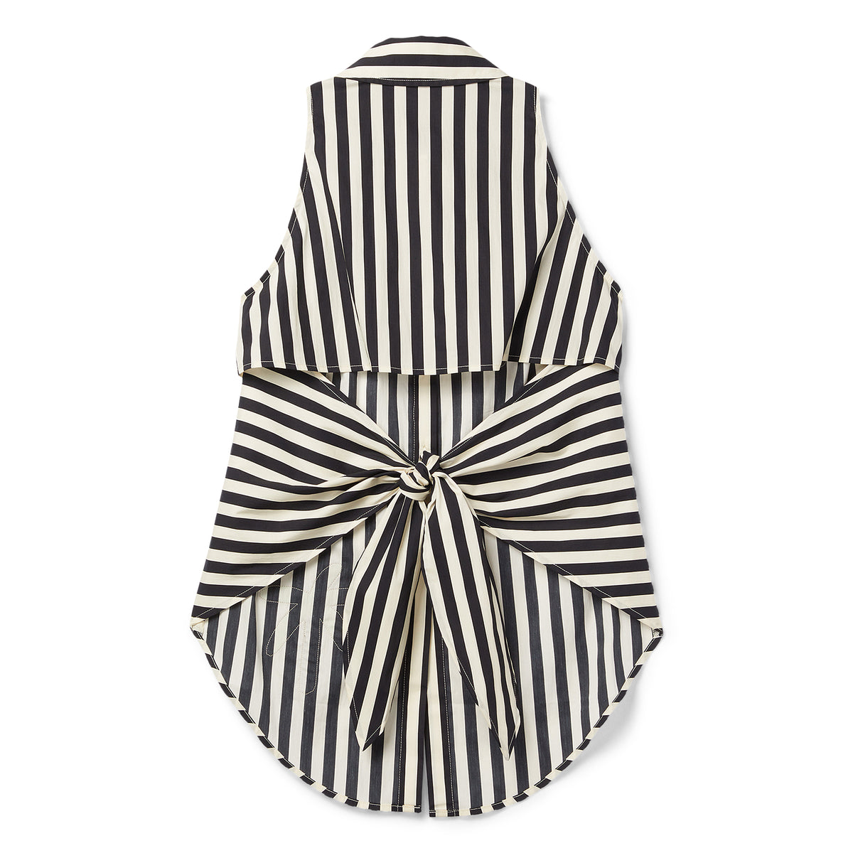 Simon Miller Loch Sleevless Poplin Button Up (Black/White stripe)