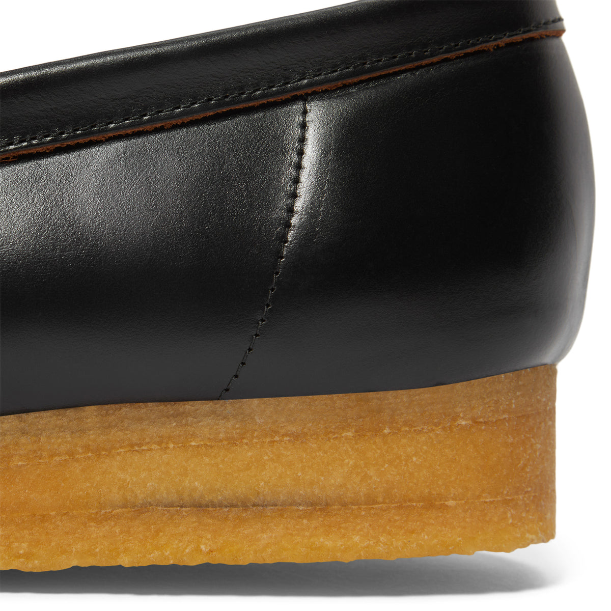 Clarks Wallabee Penny Loafer  (Black Smooth Leather)