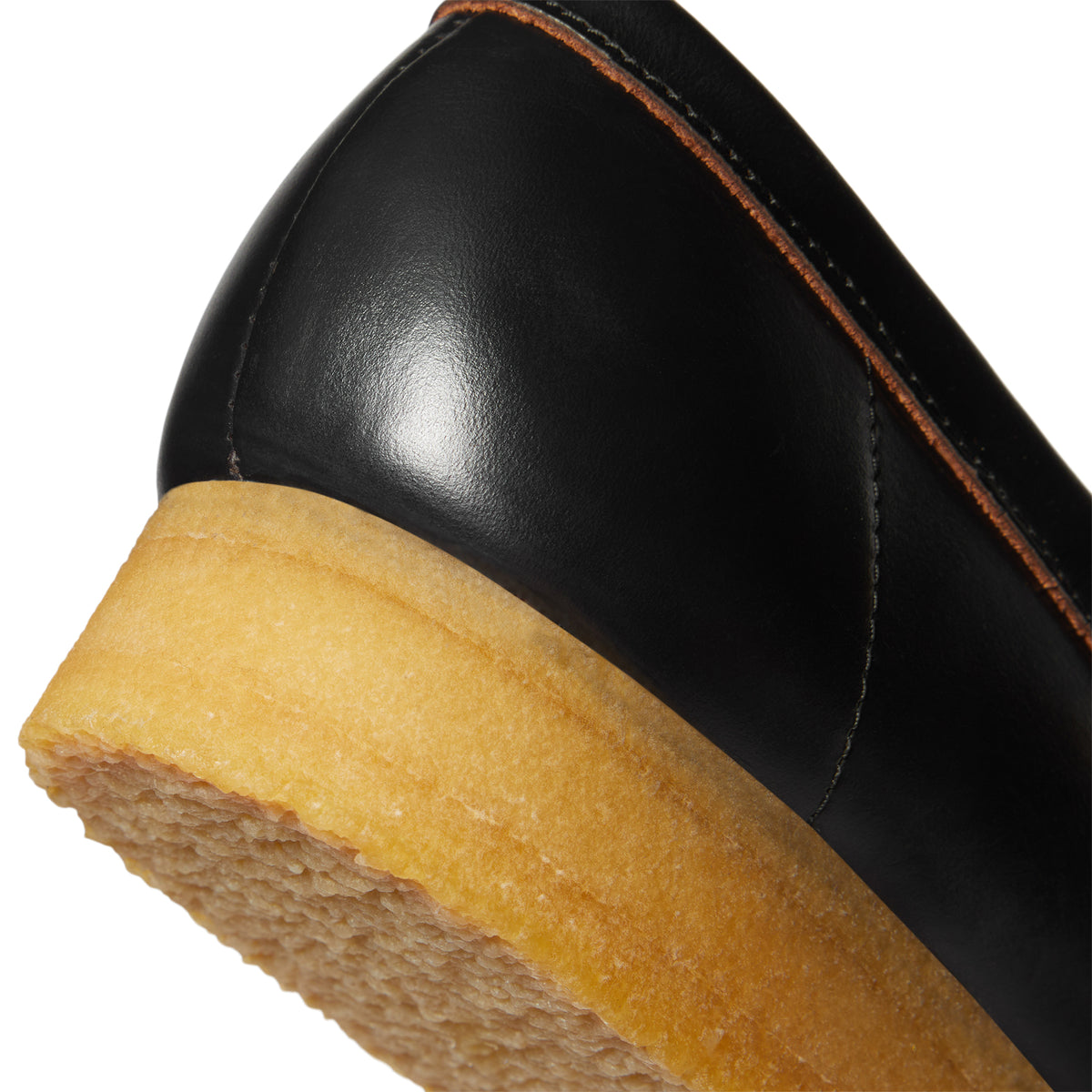 Clarks Wallabee Penny Loafer  (Black Smooth Leather)