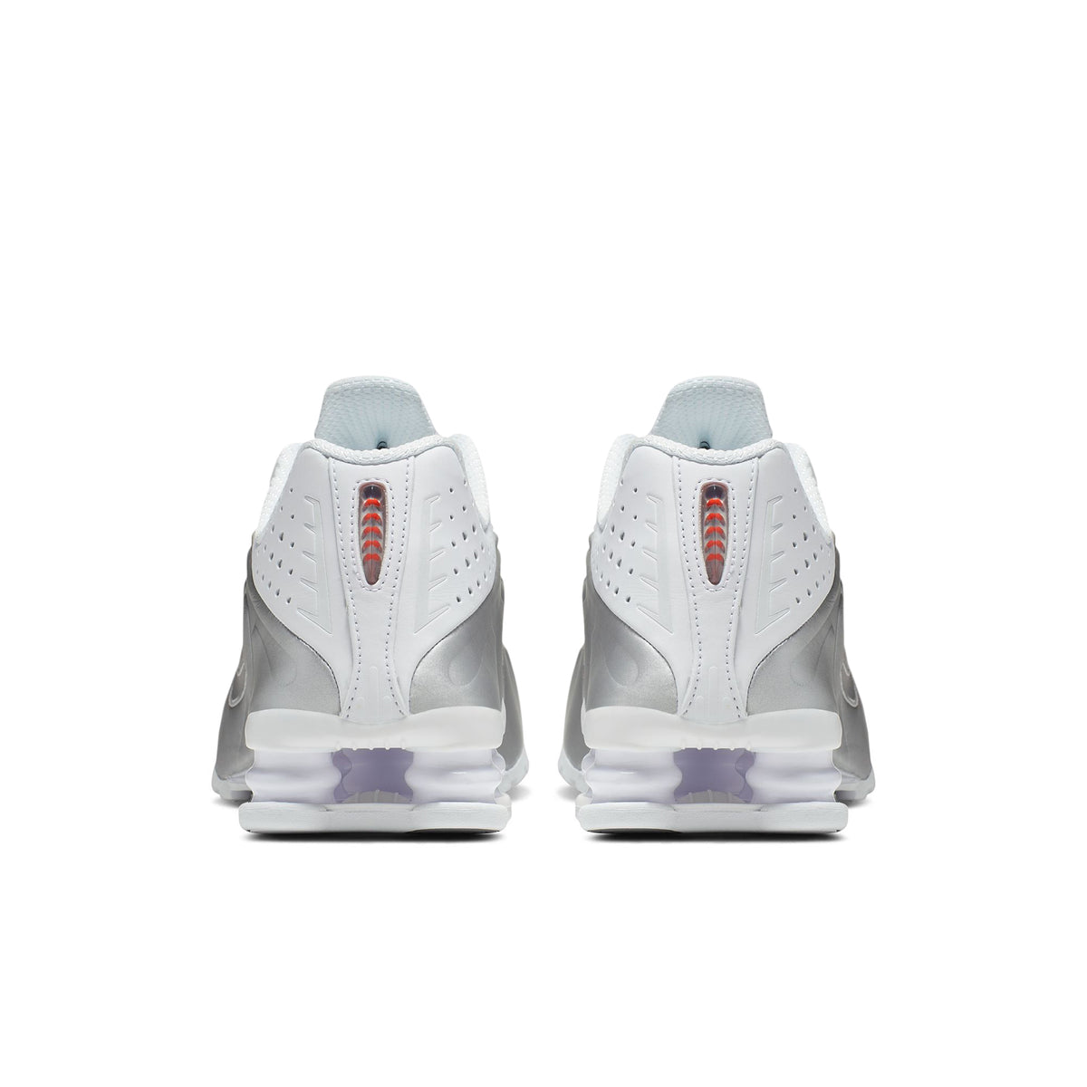 Nike Shox R4 (White/White-Metallic Silver-Max Orange)