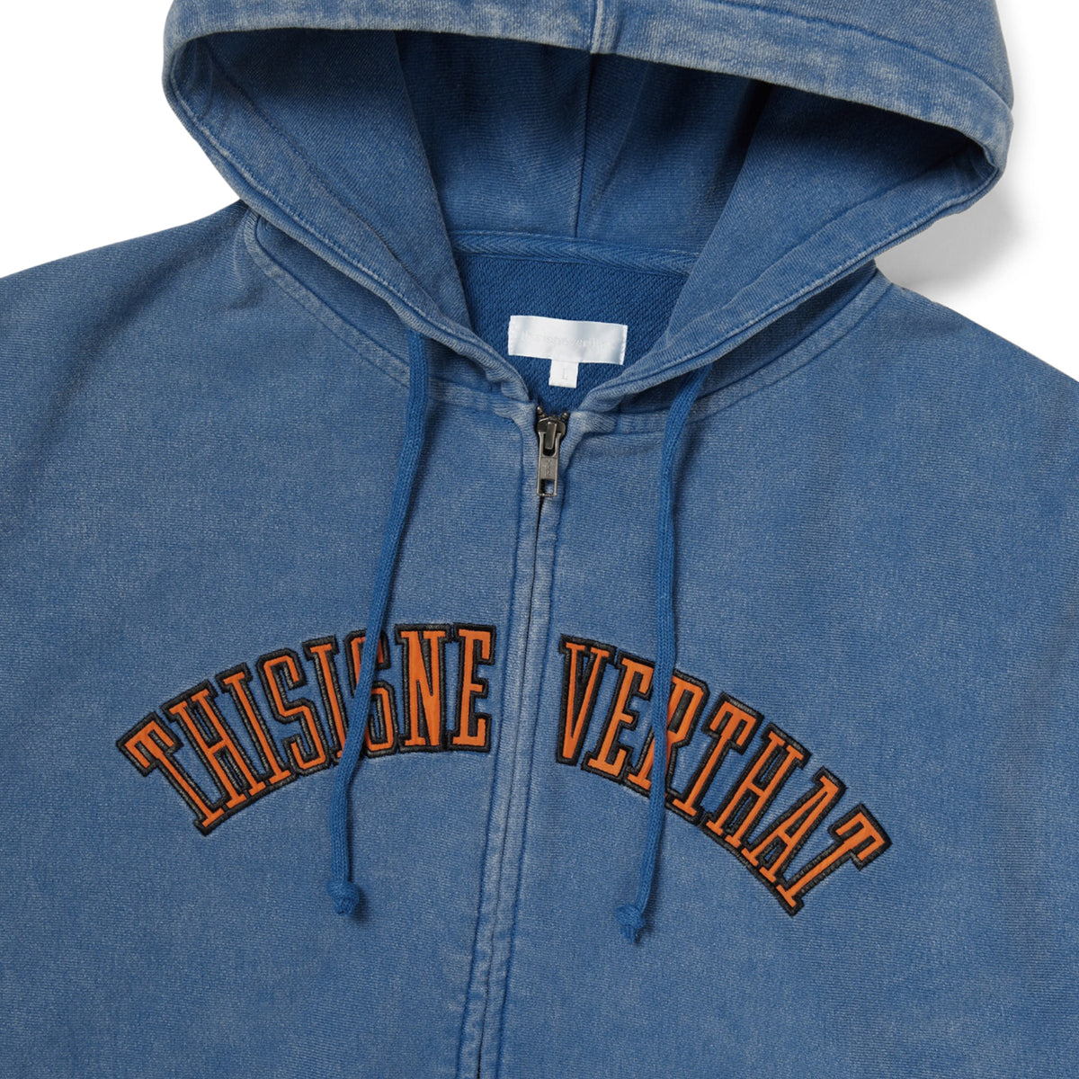 thisisneverthat Applique Zip Up Hoodie (Blue)