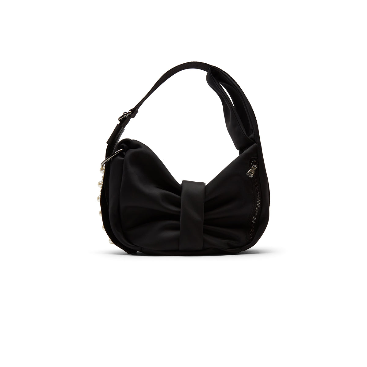 Simone Rocha Mini Sling Bow Bag W/EMB (Black/Pearl)